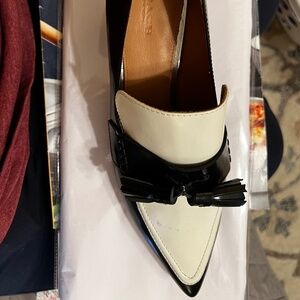 Coach Black & White kitten heel